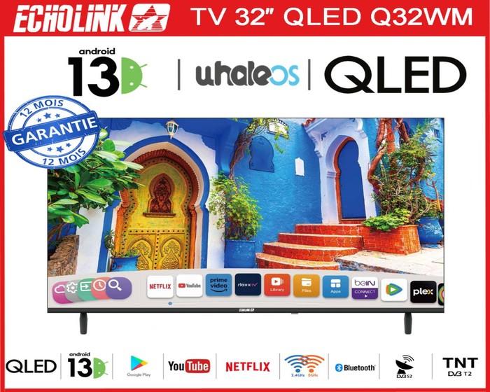 ECHOLINK TV 32″ QLED Q32WM WHALE OS photo 1