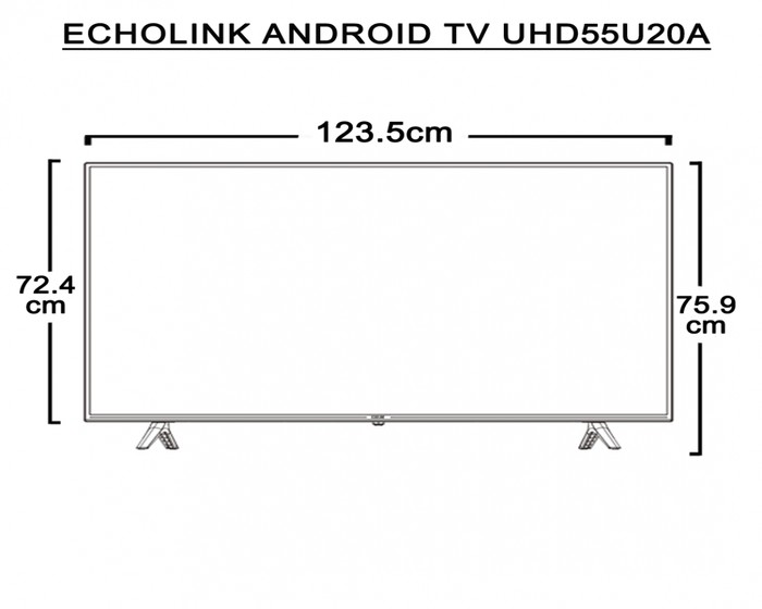 ECHOLINK TV 55″ 4k UHD55U20A Android 9.0 photo 5